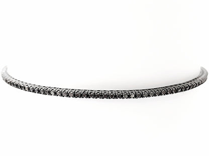 Bracciale Tennis in Oro Brunito con e Diamanti Black 2,18 ct 18 kt (750)