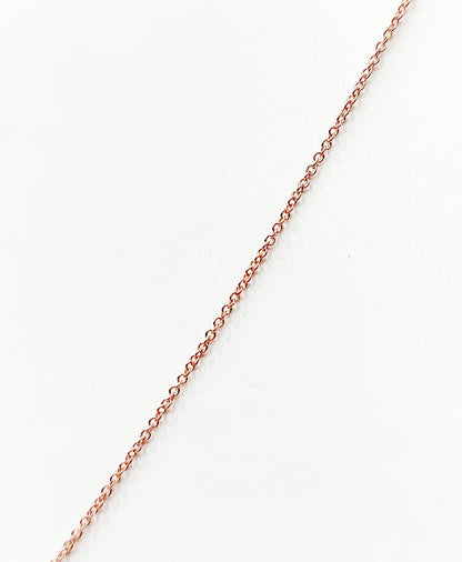 Collana e pendente Quarzo citrino Carrè 0,52 ct in Oro Rosa con Diamante 0,20 ct 18 kt (750)