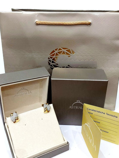 Orecchini Astralia con Diamanti 2,08 ct in Oro Bianco e Oro Giallo 18 kt (750)