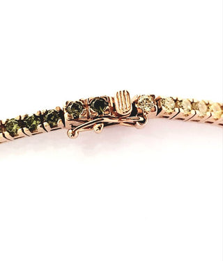 Bracciale Tennis Rainbow con Zaffiri Multicolor 3,97 ct in Oro Rosa 18 kt (750)