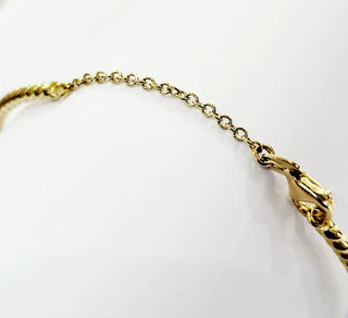 Bracciale rigido con catena in Oro Giallo 18 kt (750)