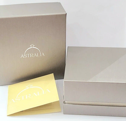 Orecchini fantasia Astralia in Oro Bianco con Zaffiri 5,00 ct e Diamanti 2,96 ct 18 kt (750)