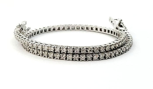 Bracciale Tennis con Diamanti 1,48 ct in Oro Bianco 18 kt (750)