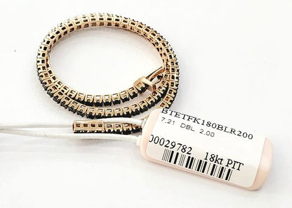 Bracciale Tennis Crieri Poesia in Oro Rosa con Diamanti Black 2,00 ct 18 kt (750)