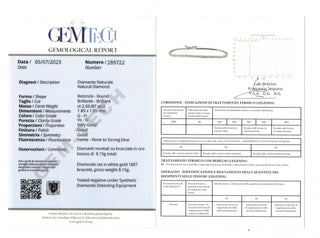 Bracciale Tennis Astralia in Oro Bianco con Diamanti 2,50 ct con Certificazione Gemmologico GEM-TECH 18 kt (750)