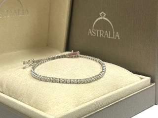 Bracciale tennis Astralia con Diamanti 2,14 ct in Oro Bianco 18 kt