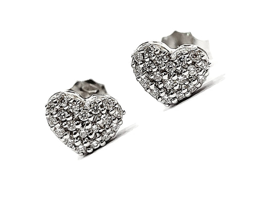 Orecchini a cuore Astralia in Oro Bianco con Diamanti 0,61 ct 18 kt (750)