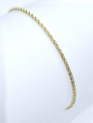 Bracciale Unisex modello funetta in Oro 18 kt -750 - 19cm