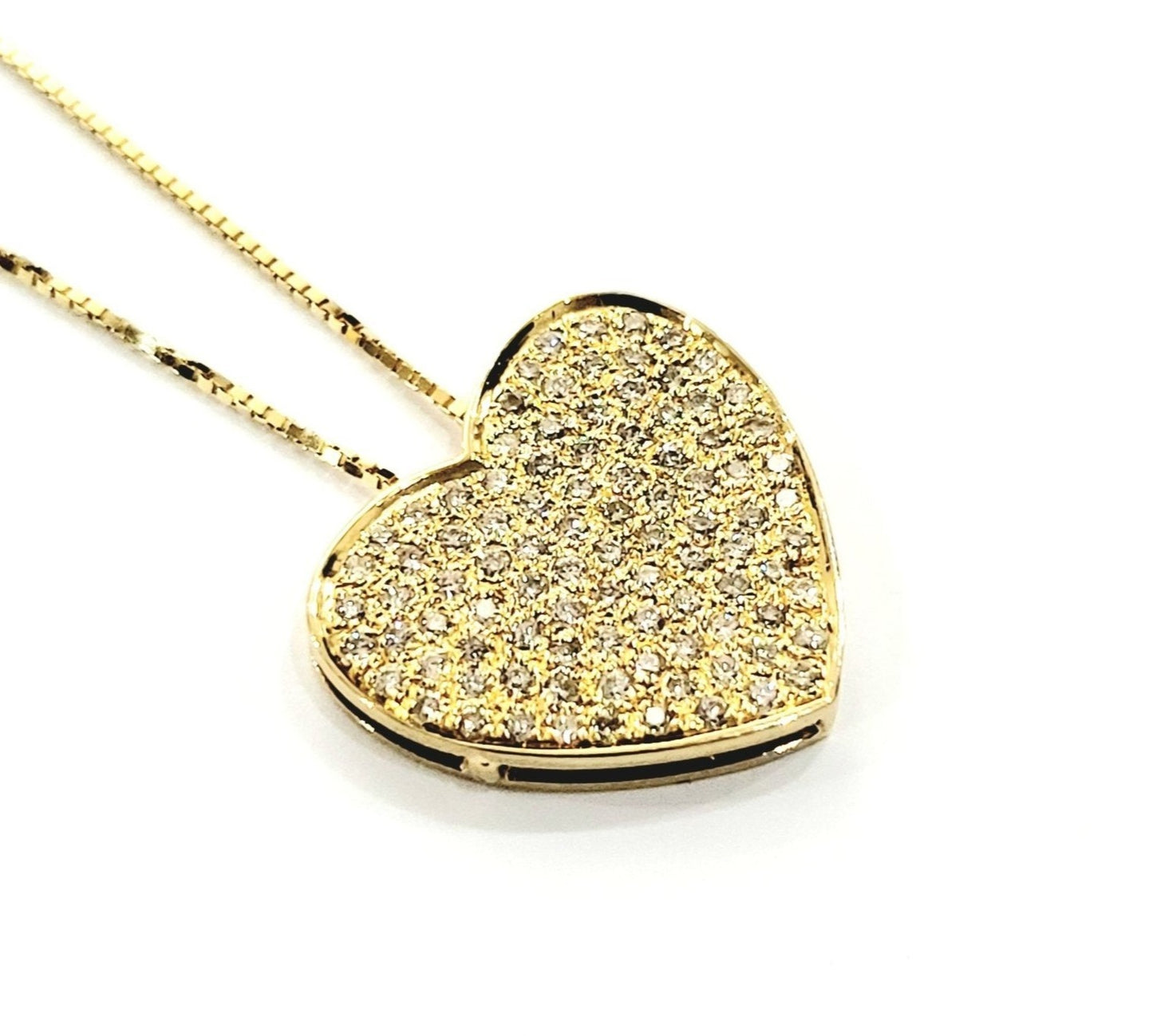 Collana e pendente a forma di cuore Astralia in Oro Giallo con Diamanti 1,05 ct 18 kt (750)