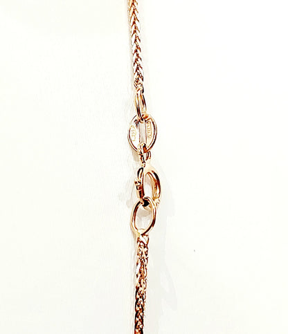 Collana con pendente in Oro Rosa con Diamanti 0,25 ct e Smeraldo Naturale 0,75 ct 18 kt (750)