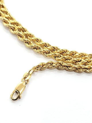 Collana lunga fune nodo Oro Giallo 18 Kt-750