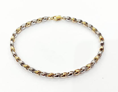 Bracciale in Oro Bianco e Oro Giallo in Oro massiccio 18 kt (750)