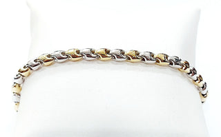 Bracciale in Oro Bianco e Oro Giallo in Oro massiccio 18 kt (750)