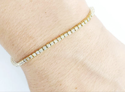 Bracciale Tennis in Oro Giallo con Diamanti 3,64 ct 18 kt (750)