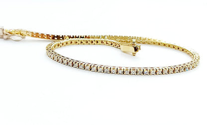 Bracciale Tennis in Oro Giallo con Diamanti 3,64 ct 18 kt (750)