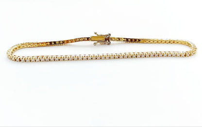 Bracciale Tennis in Oro Giallo con Diamanti 3,64 ct 18 kt (750)