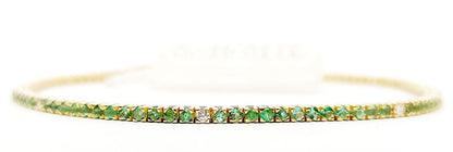 Bracciale Tennis Astralia in Oro Giallo con Smeraldi 2,45 ct e Diamanti 0,14 ct 18 kt (750)