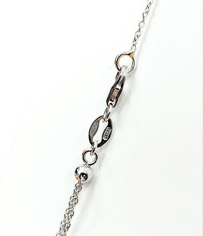 Collana con pendente a con Zaffiro ct 1,03 e Diamanti ct 0,17 Oro Bianco 18kt-750 GEM-TECH