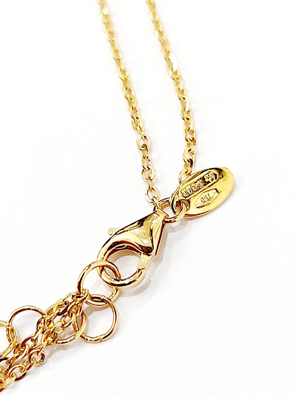 Collana collier Donna con sfere sfacettatte Oro Giallo 18 kt -750