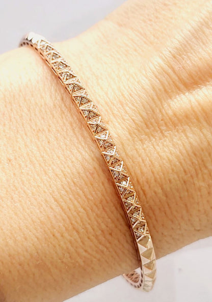 Bracciale rigido Astralia con Diamanti 0,49 ct in Oro Rosa 18 kt (750)