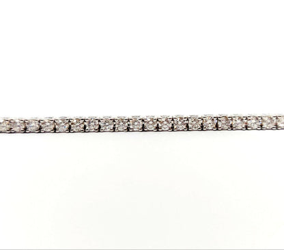 Bracciale Tennis "Astralia" a filo in Oro Bianco con Diamanti 3,50 ct con certificazione gemmologica GEM TECH 18kt (750)