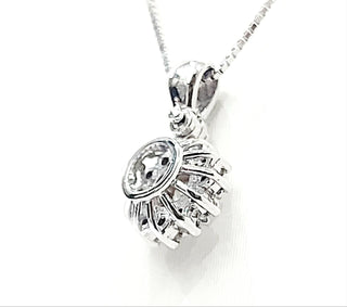 Collana con ciondolo magic in Oro Bianco con Diamanti 0,37 ct 18 Kt (750)