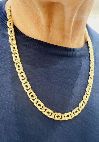 Collana collier Uomo maglia catena Oro Giallo 18kt-750