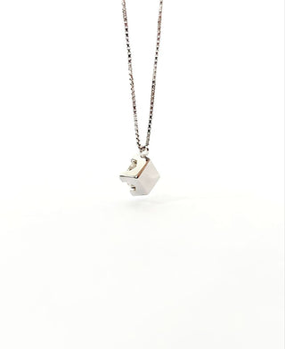 Collana con pendente punto luce con Diamante 0,50 ct in Oro Bianco 18 kt (750)