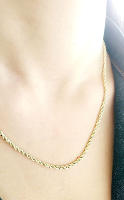 Collana funetta in Oro Giallo e Oro Bianco 18 kt (750)