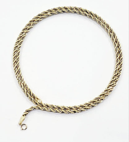 Collana funetta in Oro Giallo e Oro Bianco 18 kt (750)