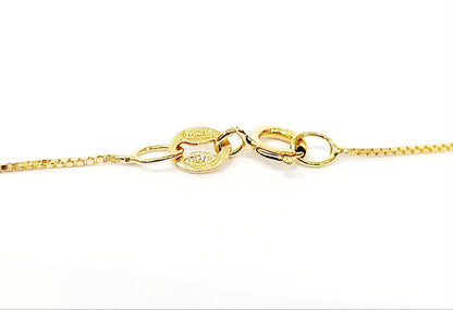 Collana con pendente punto luce con Diamante 0,07 ct in Oro Giallo 18 kt (750)