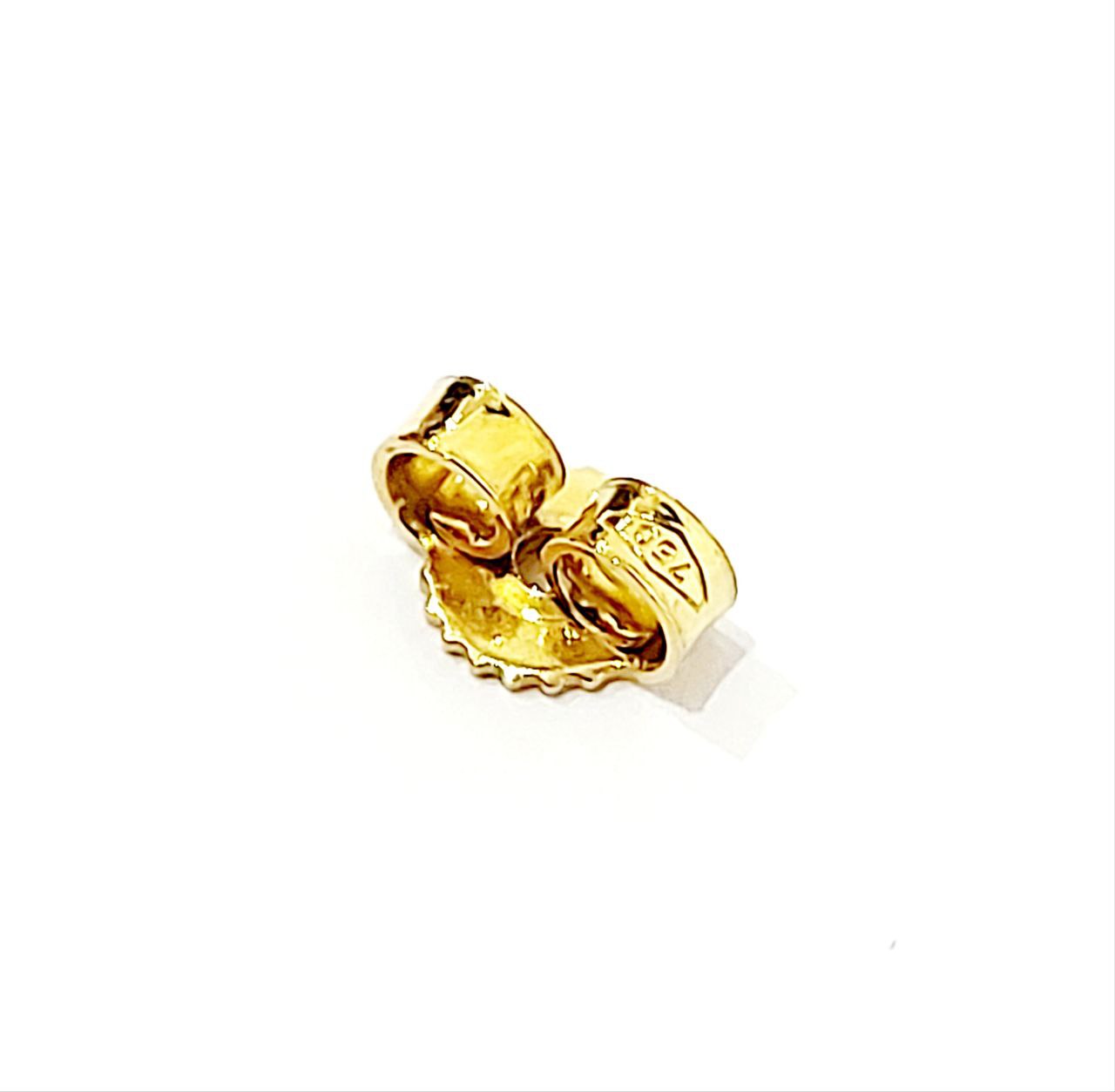 Orecchini punto luce tornito con Diamanti 0,14 ct in Oro Giallo 18 kt (750)