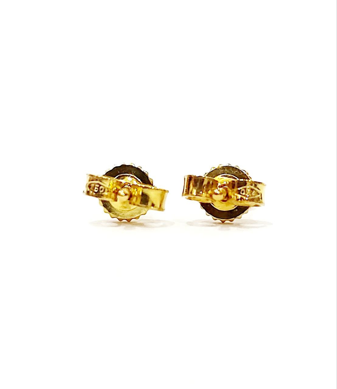 Orecchini punto luce a filo con Diamanti 0,14 ct in Oro Giallo 18 kt (750)