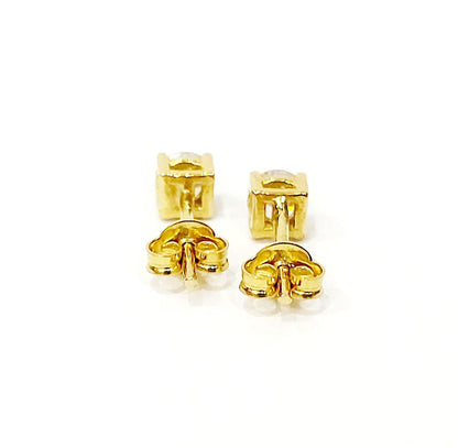 Orecchini punto luce a filo con Diamanti 0,40 ct in Oro Giallo 18 kt (750)