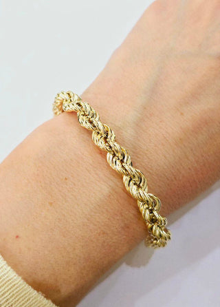 Bracciale maglia funetta corda in Oro Giallo 18kt (750) 20cm