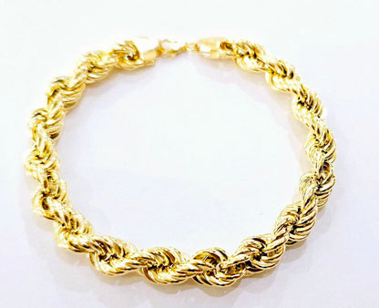 Bracciale maglia funetta corda in Oro Giallo 18kt (750) 20cm