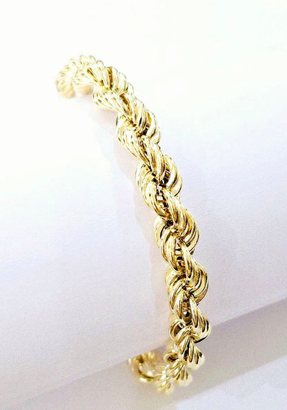 Bracciale maglia funetta corda in Oro Giallo 18kt (750) 20cm