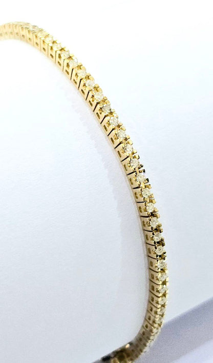 Bracciale tennis con Diamanti 1,10 ct in Oro Giallo 18 kt (750)