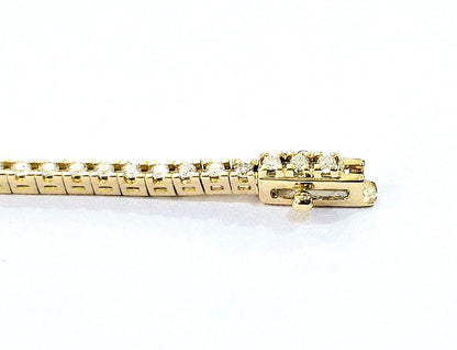 Bracciale tennis con Diamanti 1,10 ct in Oro Giallo 18 kt (750)