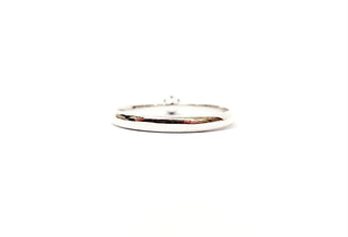 Anello Solitario modello 6 griffe con Diamante 0,07 ct in Oro Bianco 18 kt (750)