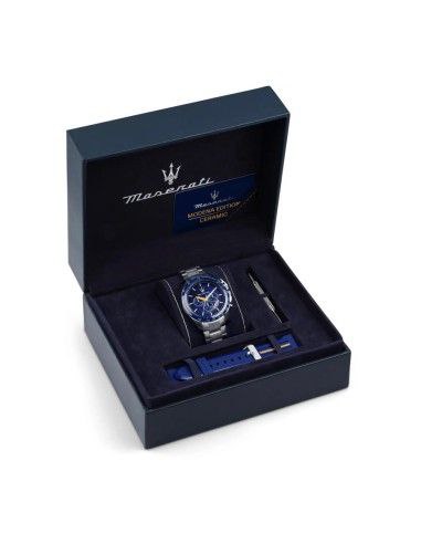 Orologio Maserati Modena Edition collezione Traguardo Ceramic crono con cinturino in silicone e acciaio - R8871612039