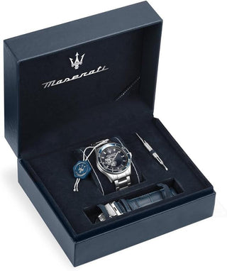 Orologio Maserati Sfida Automatic con cinturino in pelle e acciaio - R8823140007