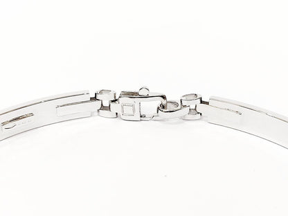 Bracciale Oro bianco 18 kt-750 piastre lavorate Uomo