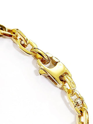 Bracciale Oro bianco e Oro Giallo 18 kt-750 catena maglie traversino unisex