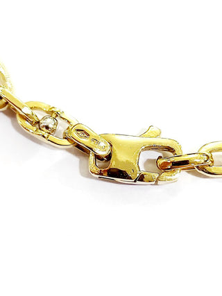 Bracciale Oro bianco e Oro Giallo 18 kt-750 catena maglie traversino unisex