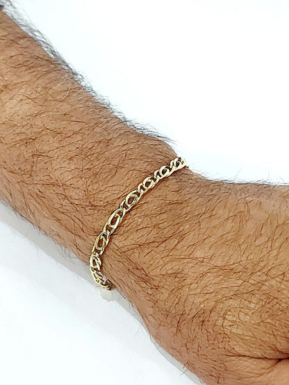 Bracciale Oro Giallo 18 kt-750 catena piatta unisex