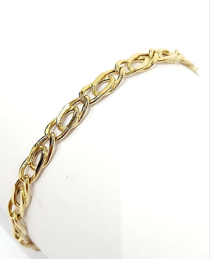 Bracciale Oro Giallo 18 kt-750 catena piatta unisex