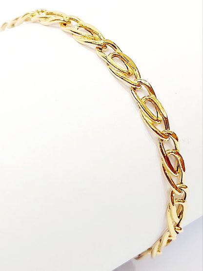 Bracciale Oro Giallo 18 kt-750 catena piatta unisex