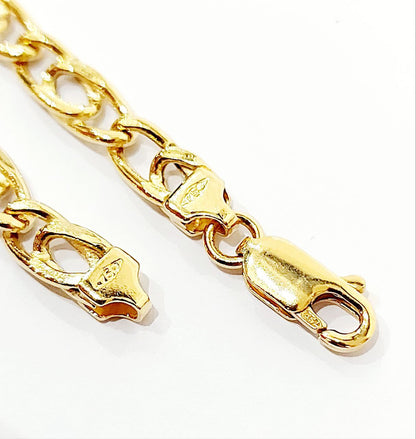 Bracciale Oro Giallo 18 kt-750 catena piatta unisex