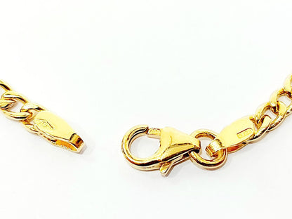 Bracciale Oro Bianco e Oro Giallo 18 kt-750 catena piatta unisex